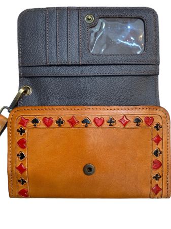 Klassy Cowgirl Leather Clutch Phone Wallet - 'Four of a Kind' #2